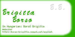 brigitta borso business card